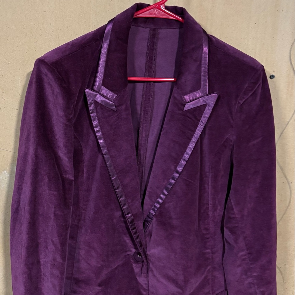 Plum Velvet Blazer